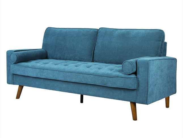 Levede Fabric Sofa Armchair 3 Seater Couch Blue 191cm Wide-1864184596522995712