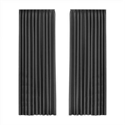 Marlow 2XBlockout Curtains Chenille 132x250 Dark grey-1973194066770399232