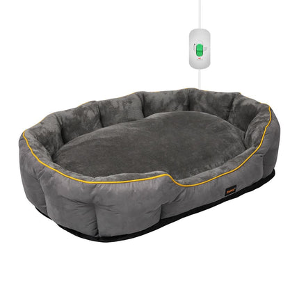 PaWz Electric Pet Heater Bed Heated M Grey Medium-1954802543565606912
