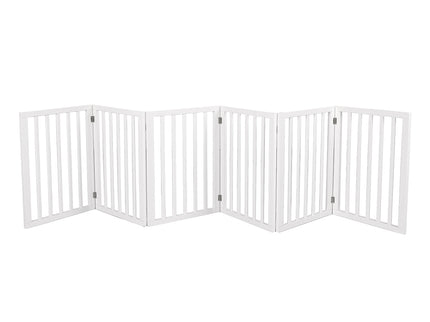 PaWz Wooden Pet Gate Dog Fence Safety White 100 Pack-1864184510720118784