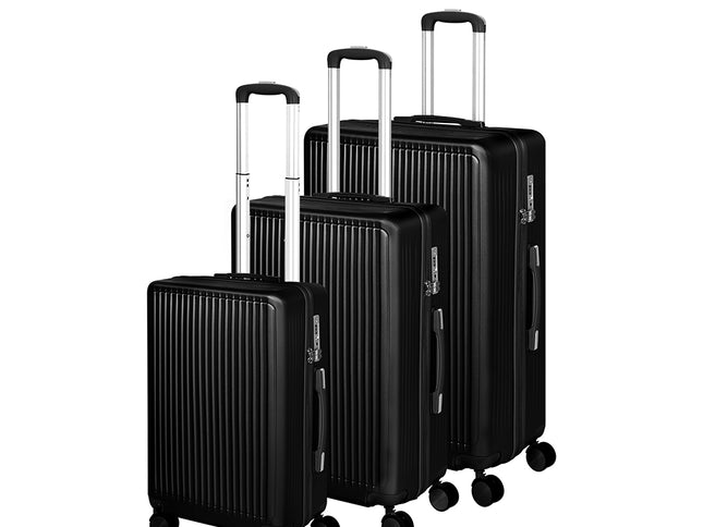 Slimbridge Luggage Suitcase Trolley Black 3pc 20"+24"+28"-1864184373633486848