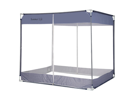 Dreamz Mosquito Bed Nets Foldable Canopy Square Blue-1864184403459182592