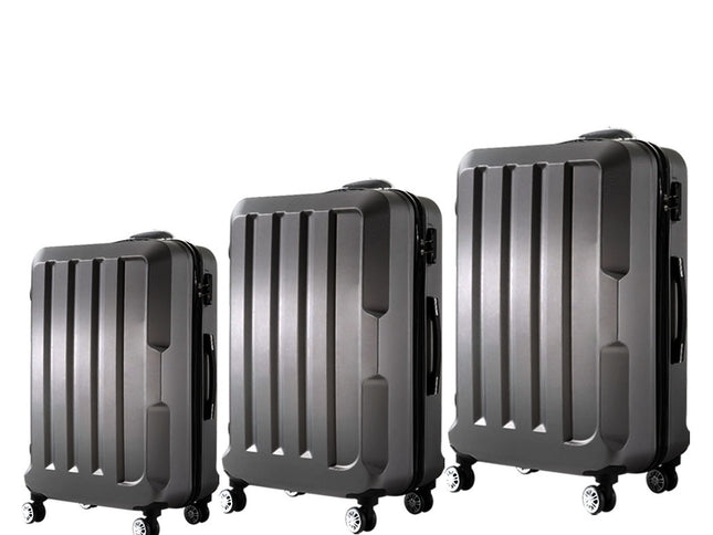 Slimbridge 20"24"28" 3PC Luggage Sets Dark Grey-1864184357745463296