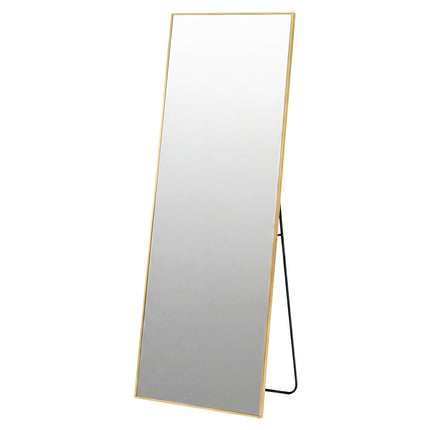 Yezi Rectangular Full Length Mirror 165x60cm Gold Standing Floor Wall Leaning-2065254637262475264