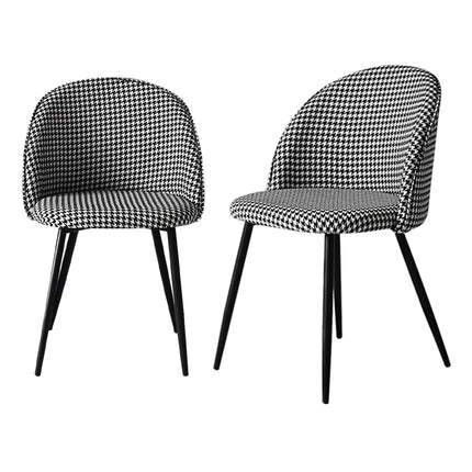 Levede 2x Dining Chairs Kitchen Cafe Black and White-1975420492424810496