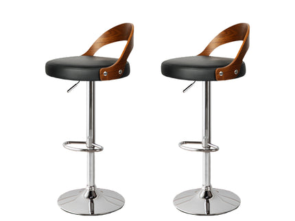 Levede 1x Kitchen Bar Stools Gas Lift Silver-1910113241103732736
