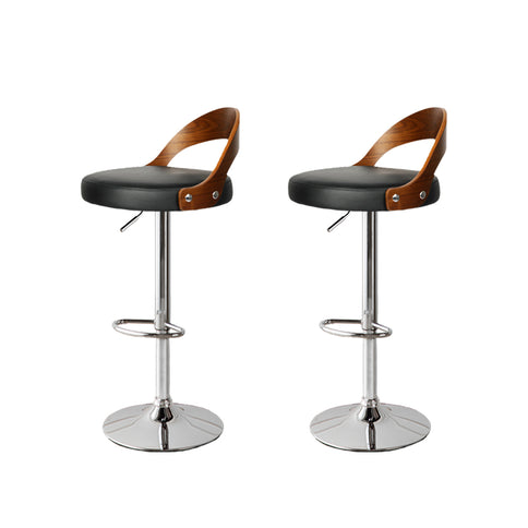 Levede 1x Kitchen Bar Stools Gas Lift Silver-1910113241103732736