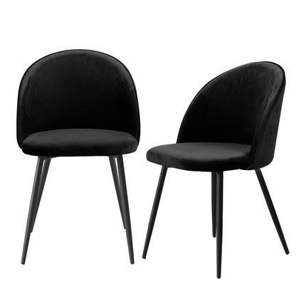 Levede 2x Dining Chairs Kitchen Cafe Black-1973194069391839232