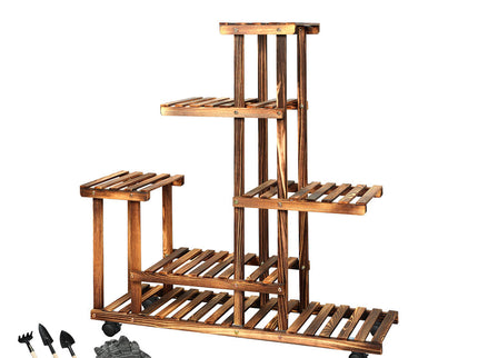 Levede 5-Tier Plant Stand Wood Wooden-1864184731810271232