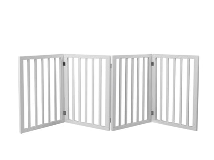 Wooden Pet Gate Dog Fence Retractable White 600x 3MM-1864184510288105472