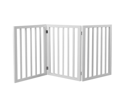 Wooden Pet Gate Dog Fence Retractable White 2000x 3MM-1864184509717680128