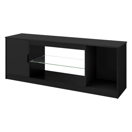 Levede TV Stand Storage with LED 140cm Black-2011971130793005056