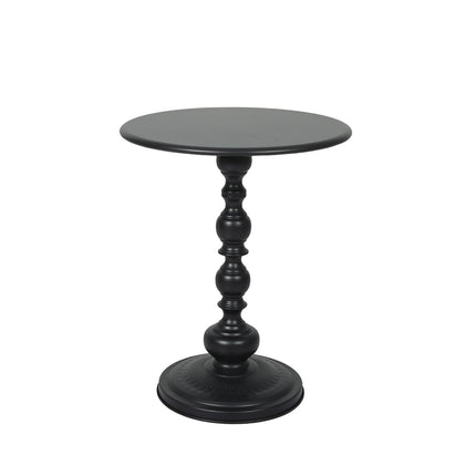Levede Side Table Vintage End Round Black-1973194079571415040