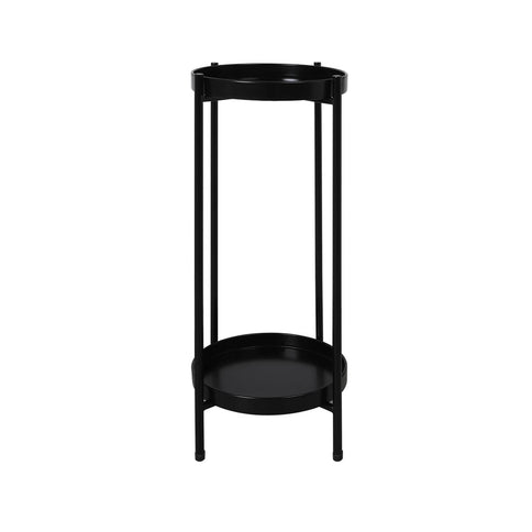 Levede 2 Tier Plant Stand Outdoor Indoor Black Large-1864184716459118592