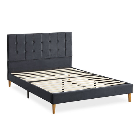 Levede Bed Frame Queen Size Mattress Grey-1910113208035840000
