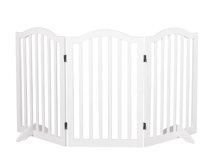 PaWz Wooden Pet Gate Dog Fence Safety White-1864184532694077440