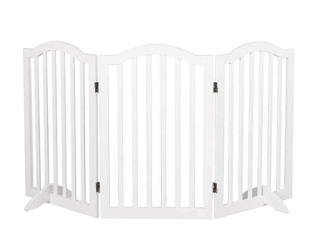 PaWz Wooden Pet Gate Dog Fence Safety White-1864184532694077440