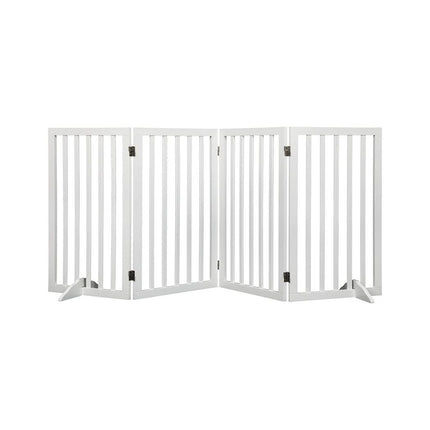 PaWz Wooden Pet Gate Dog Fence Safety White 800x 3MM-1954802529401442304