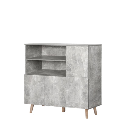 Levede Buffet Sideboard Storage Cabinet Grey-1975420493922177024