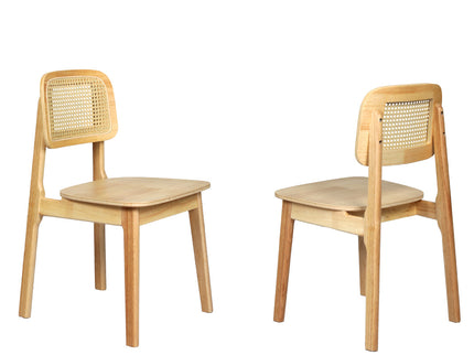 Levede 2x Rattan Dining Chair Wooden Kitchen Chair-1910112274102751232