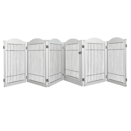 PaWz 6 Panels Pet Dog Playpen Puppy White-1973193674594586624