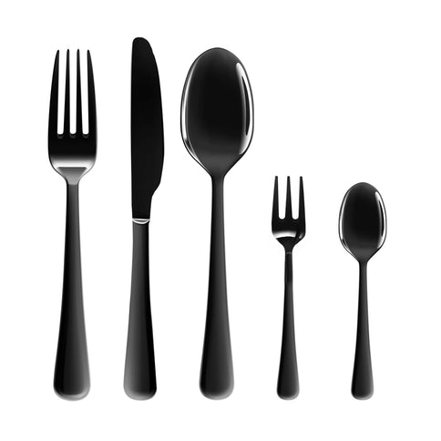 Stainless Steel Cutlery Set Travel Knife Black-1864184347029016576
