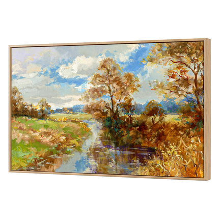 Yezi Large Framed Canvas Wall Art Landscape Painting Home Decor 80x120cm-2061251858638442496