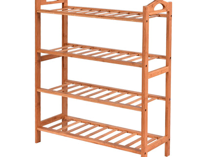 Levede 2x 4 Tier Bamboo Shoe Rack Shoes-1910113026560888832