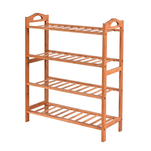 Levede 2x 4 Tier Bamboo Shoe Rack Shoes-1910113026560888832