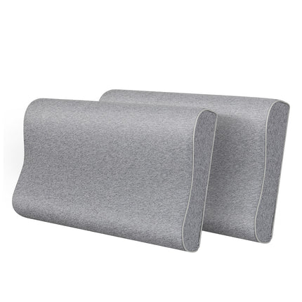 Dreamz Memory Foam Pillow Pillowcase Supprt Grey Rebound-1954802476674846720