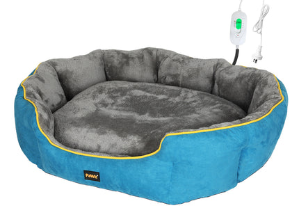 PaWz Electric Pet Heater Bed Heated M Blue Medium-1864184526775914496