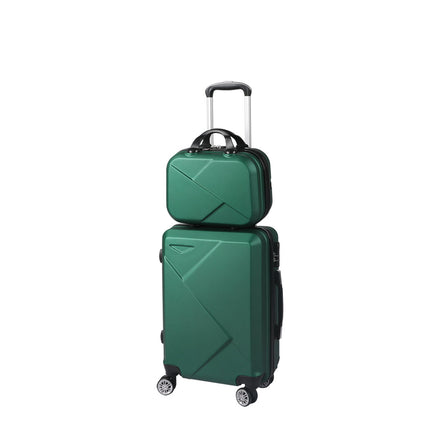 Slimbridge 2pcs 20"Travel Luggage Set Green-1864184361084129280