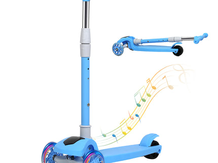 Bopeep Foldable Kids Scooter LED Music Blue-1954802362413617152