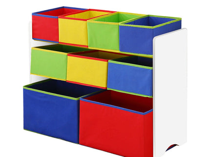 Levede Kids Toy Box 9 Bins Storage Rack White-1864184634796019712