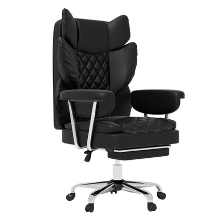 Levede Gaming Office Chair High Back PU Leather Black-2006733417676410880