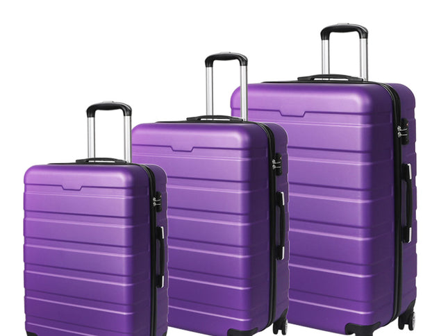 Slimbridge 3PC Luggage sets Suitcase Purple-1864184368285749248
