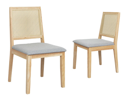 Levede 2x Rattan Dining Chair Solid Wood Lounge-1910112280184492032