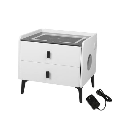 Levede Bedside Table LED Lights Drawers Storage-1910112205802704896