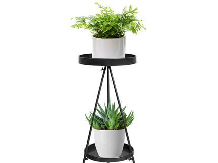 Levede Plant Stand 2 Tiers Outdoor Indoor Black Medium-1864184724059197440