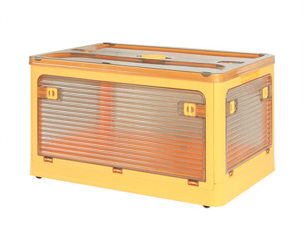 124L Storage Box Stackable Clothes Container L Orange Large-1864184613920968704