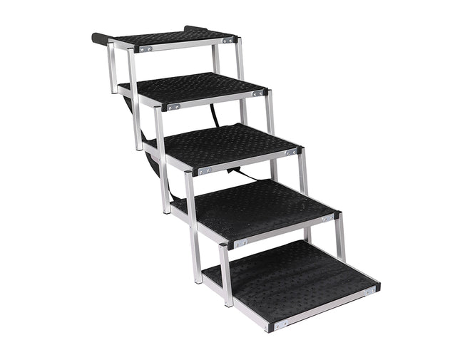 PaWz 5 Steps Dog Ramp Adjustable Height Black-1864184532979290112