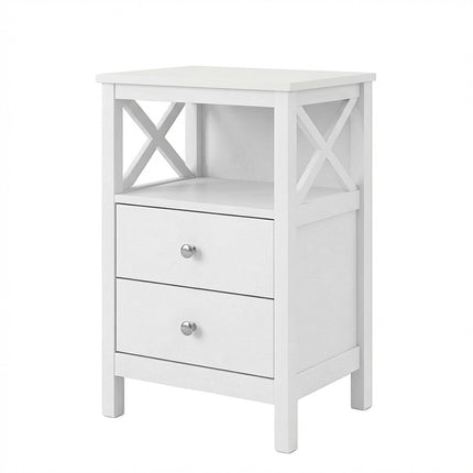 Levede Bedside Table Nightstand Side End Table 2 Drawers Storage Bedroom Cabinet-2050056781207572480