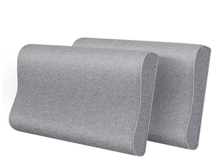 Dreamz Memory Foam Pillow Pillowcase Supprt Grey Rebound-1910149780055658496