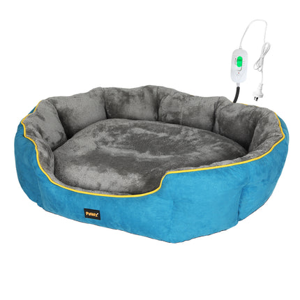 PaWz Electric Pet Heater Bed Heated L Blue Large-1975420457507229696