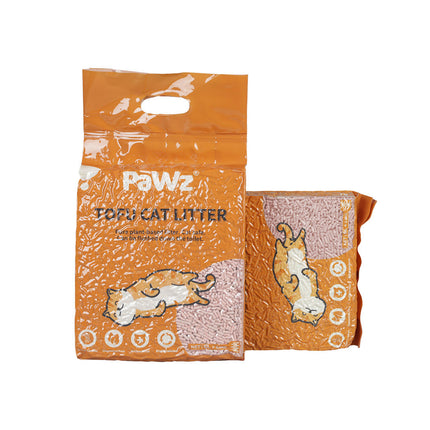 PaWz 2.5kg Tofu Cat Litter Clumping Peach x12-1973193454309740544