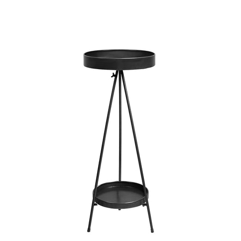 Levede Plant Stand 2 Tiers Outdoor Indoor Black Large-1864184723300028416