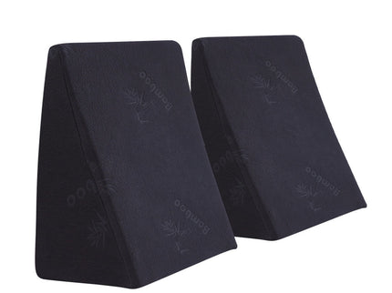 Cool Gel Memory Foam Bed Wedge Pillow Black 25+30-1910113041345810432