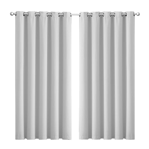 2x Blockout Curtains Panels 3 Layers Grey-1910113271067840512
