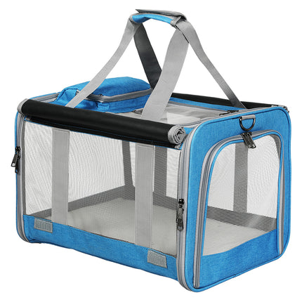 Pawz 3 in 1 Pet Soft Crate Dog Cat Carrier XL Size Blue-1975420341383729152