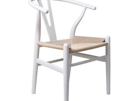 Levede 2x Dining Chairs Wooden Hans White-1942353395633491968